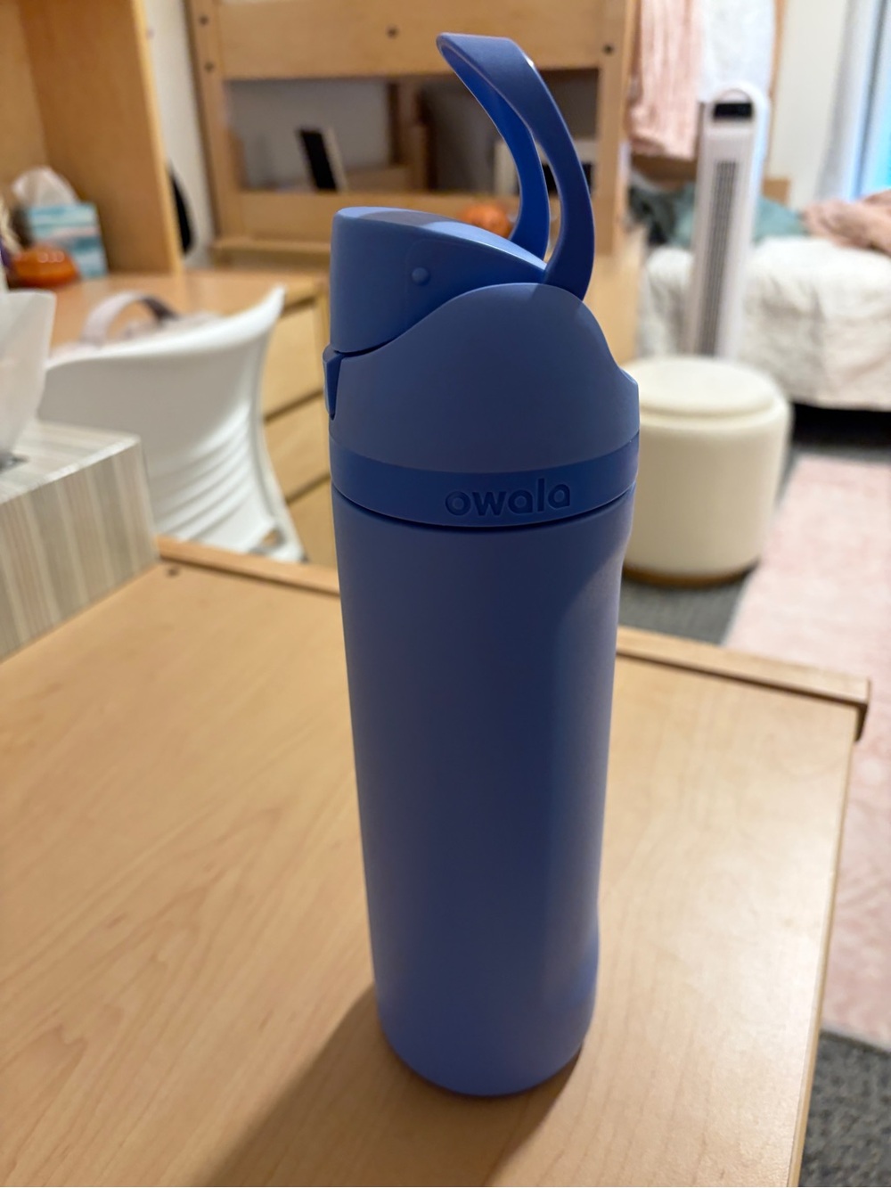 Owala Blue Insulated Water Bottle with Flip Straw Lid